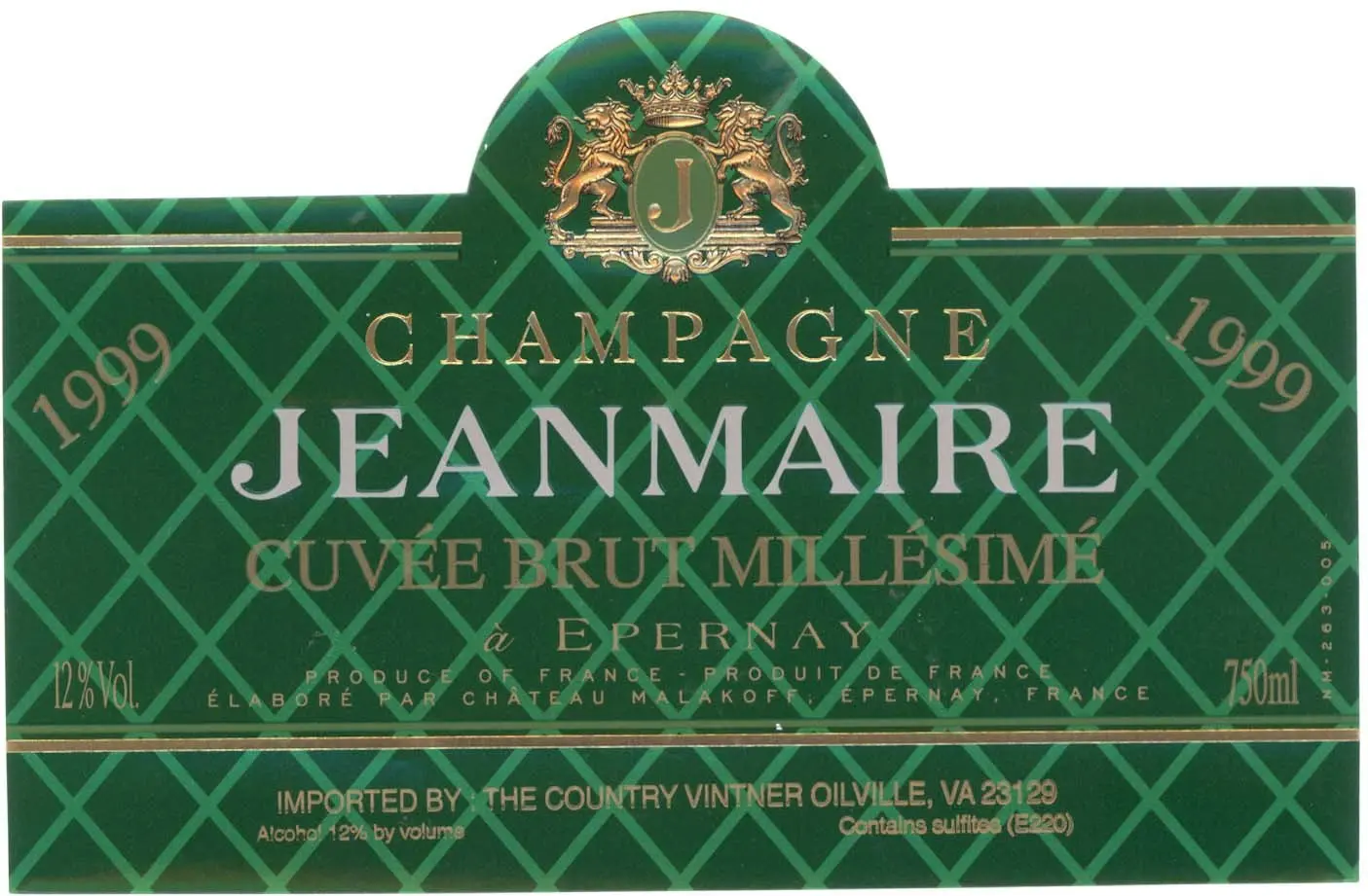 Malakoff champagne label