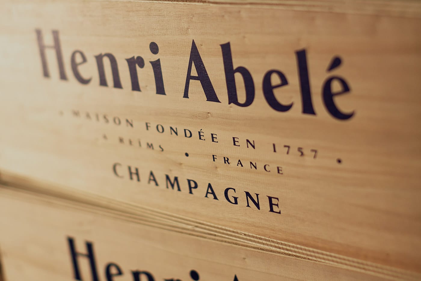 Scatola del vino Henri Abele Champagne