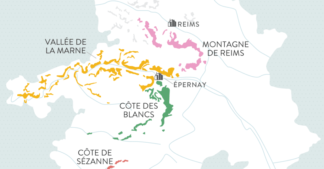 Landkarte der Champagne