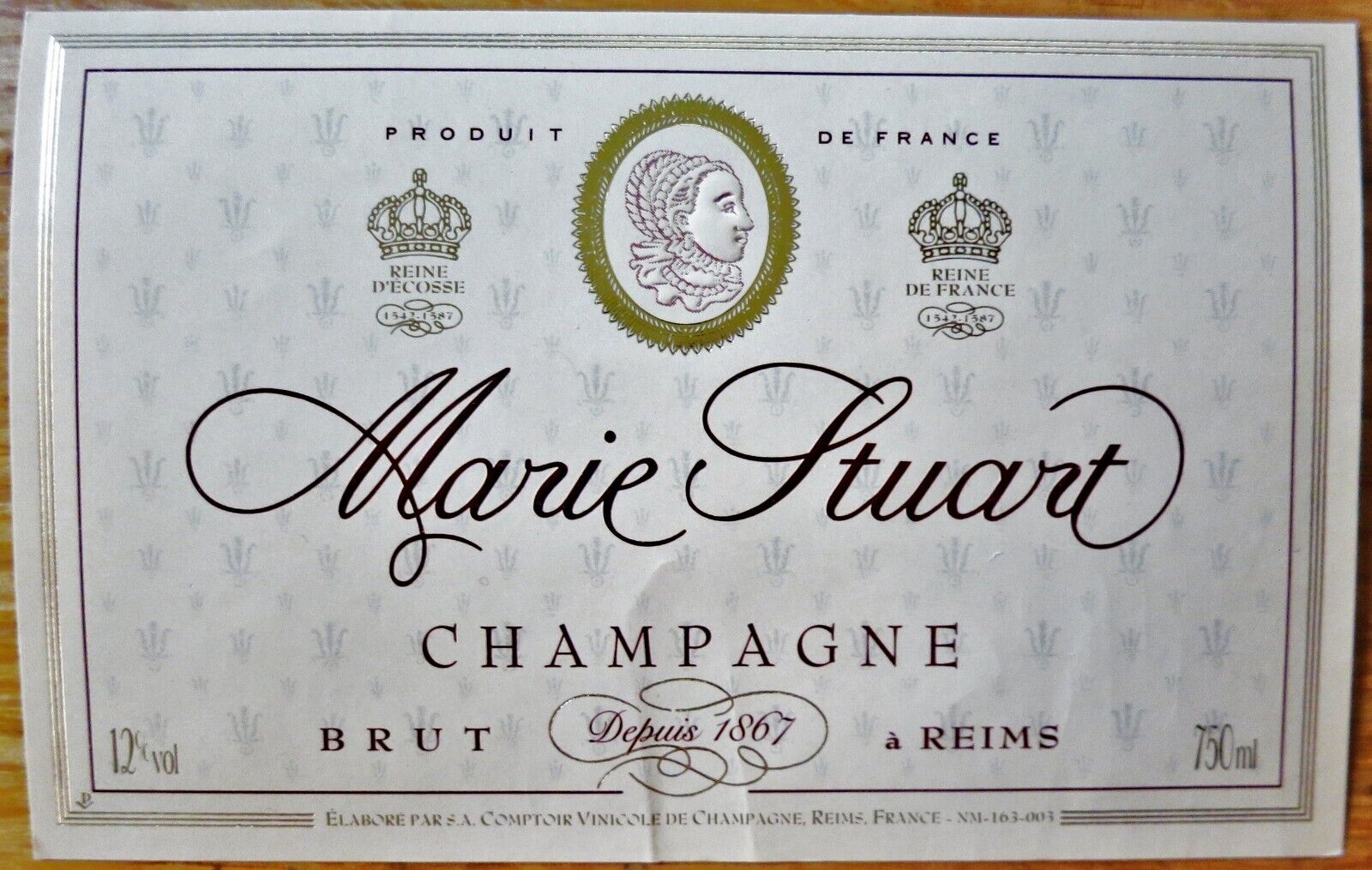 Marie Stuart Champagne-etiketter